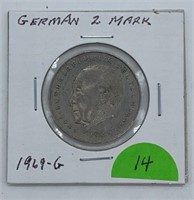 1969-G German 2 Mark Coin