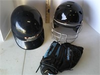 new baseball mit and helments
