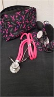 A stethoscope and a sphygmomanometer