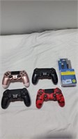 4 Playstation controllers and new charger