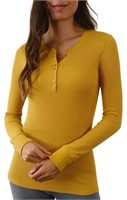 New, 2xL, Pure Look Women's Long Sleeve Waffle