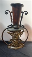 20 inch tall, decorative metal vase