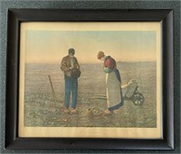 Angelus By Jean-francois Millet-Vtg Litho Print