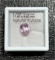 5.70 Natural Oval Cut Purple-Pink Kunzite