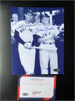 TED WILLIAMS MICKEY MANTLE SIGNED AUTOGRAPHED