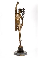 CLASSICAL-STYLE BRONZE FIGURE OF MERCURY, after