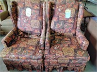 Pair of wingback chairs - some wear, good