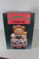 0Vintage Strawberry Bear Cookie Jar  in Box