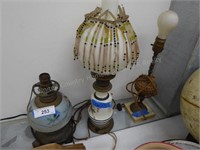 3 vintage table lamps
