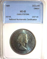 1964 Dollar NNC MS65 Charlottetown