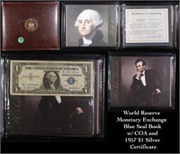 World Reserve Monetary Exchange Blue Seal Book w/