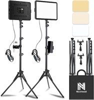 2-Pack LED Video Light Kit, NiceVeedi Studio Light