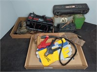 TOOLS, GLOVES AND LEATHER TOOL BELT