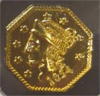 1854 1/2 California gold token