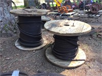 (2) PARTIAL SPOOLS OF CABLE