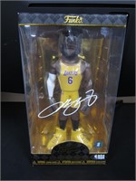 LEBRON JAMES SIGNED JUMBO FUNKO GOLD COA