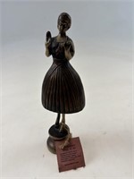 Metal Lady Sculpture Decorative Piece