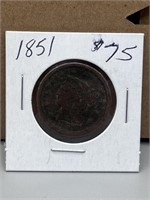 1851 large cent