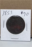 1853 large cent