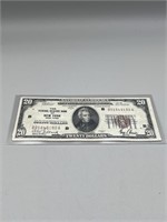 rare 1929 new York 20 dollar note good condition