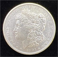 (Q) 1891-S U.S. Morgan Silver Dollar