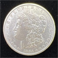 (Q) 1884-O U.S. Morgan Silver Dollar