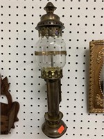 13.5 “ BRASS & GLASS WALL MOUNT CANDLE HOLDER
