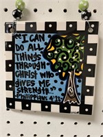 PHILIPPIANS 4:13 TILE PLAQUE - 6 X 6 “