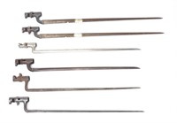 Assorted lot of 6 All-Steel Bayonets