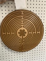 14 “ WOOD CHARTRES CATHEDRAL LABYRINTH PLAQUE