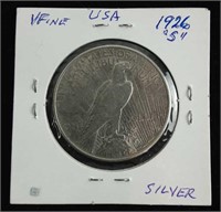 USA LIBERTY SILVER DOLLAR - 1926