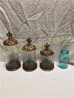 Beautiful glass canister set