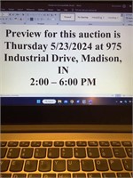 Auction Preview Information