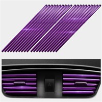 SEALED-Purple Car Vent Decor Strips x8