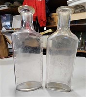 Vintage Clear Glass Medicine Bottles