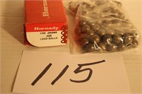 100 ROUNDS HORNADY .490 LEAD BALLS & EXTRAS