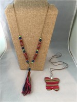 Colorful Fabric & Bead Necklaces from Timor Leste