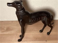 Vintage Midcentury Bronze Greyhound Whippet Dog
