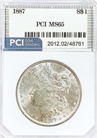 1887 Morgan Silver Dollar MS-65