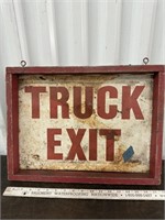 Vintage Framed Metal Sign