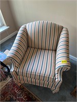 Striped living room chair