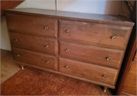 Six Drawer Wooden Dresser