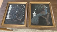 Two Peacock pieces of Artwork / 16"x20” Each
