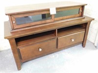 Mahogany TV Cabinet w/ 2 Drawers (48x21")  &