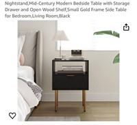 Nightstand, Mid-Century Modern Bedside Table