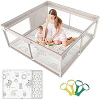 ULN - Baby Playpen, Playpen for Babies with Mat (5