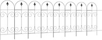 ULN - Outsunny Garden Fence, 8 Pack Metal Fence Pa