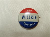 1940 Wendell Willkie Presidential Campaign Button