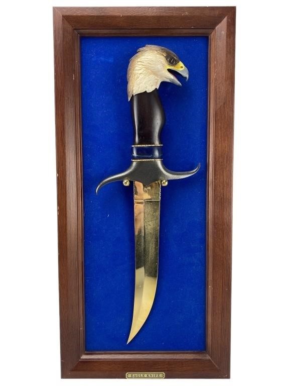 Franklin Mint Eagle Knife with Wall Display