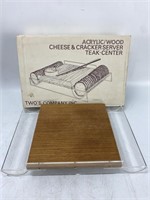 Two’s Company,Inc. Acrylic/Teak Wood Server